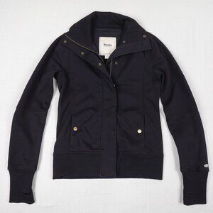 ROOTS Jacket Women's Small Collared Zip Up with Thumb Hole Cuffs Lightweight